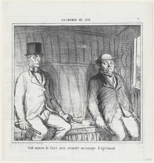 Seul moyen de faire avec sécurité un voyage d'agrément, 1864. Creator: Honore Daumier.