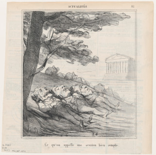 Ce qu'on appelle une session bien remplie, 1870. Creator: Honore Daumier.