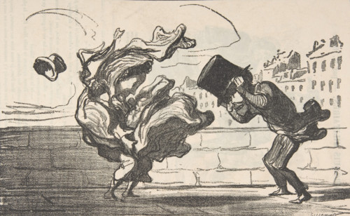 Un coup de vent non prédit par Mathieu (de la Drôme), 1864. Creator: Honore Daumier.