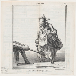 Une garde-malade un peu naïve, 1868.  Creator: Honore Daumier.