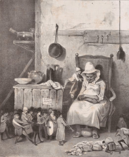 Mon défunt me donne des numéros.., 1833. Creator: Honore Daumier.