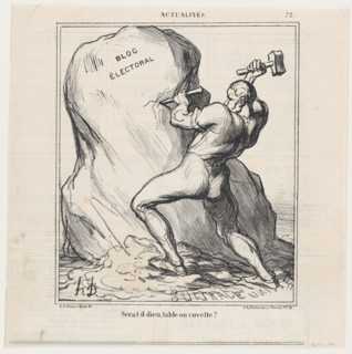 Sera t-il dieu, table ou cuvette, 1869.  Creator: Honore Daumier.