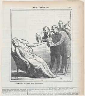 Merci; je sors d'en prendre!, 1871. Creator: Honore Daumier.