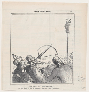 Qui abat la République?, 1872.  Creator: Honore Daumier.