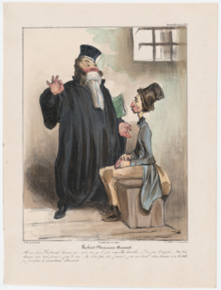 Plate 9: Robert Macaire Avocat, 1838.  Creator: Honore Daumier.