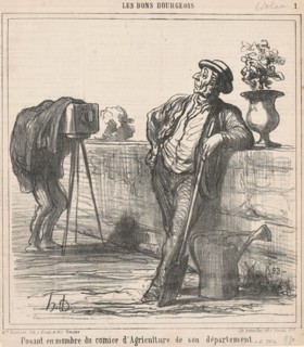 Posant en membre du comice d'Agriculture de son département, 1865.  Creator: Honore Daumier.