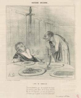 L'épée de Damoclès, c1842.  Creator: Honore Daumier.