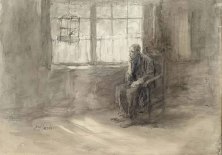 The Bird Cage, c1840-1911. Creator: Jozef Israels.