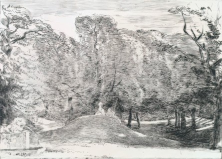 View of Richmond Park, a Fountain on the Left, c1820s. Creator: Andrew Geddes.