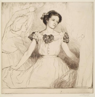 The Mirror, 1912. Creator: William Strang.