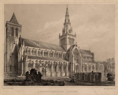 Glasgow Cathedral, Southwest View, 1847. Creator: Unknown.