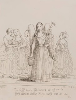 Mignon-from Wilhelm Meister by Goethe, 1841. Creators: Queen Victoria, Prince Albert.