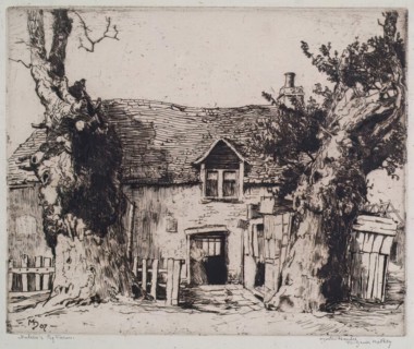 Duhen's Pig Farm, 1907. Creator: Martin Hardie.