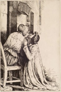 Maggie Ross (The Kiss), 1898. Creator: William Strang.