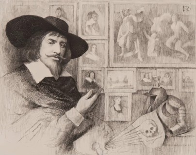 Portrait of George Jamesone. Creator: Charles Amand-Durand.