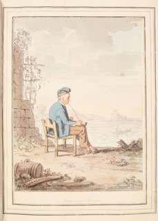 Old Man of Procida, leaf from 'A Collection of Dresses by David Allan Mostly from Nature', 1776. Creator: David Allan.
