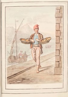 Limon Cryer of Naples, leaf from 'A Collection of Dresses by David Allan Mostly from Nature', 1776. Creator: David Allan.