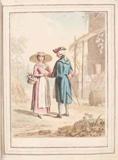 Girl of Piedmont, leaf from 'A Collection of Dresses by David Allan Mostly from Nature', 1776. Creator: David Allan.