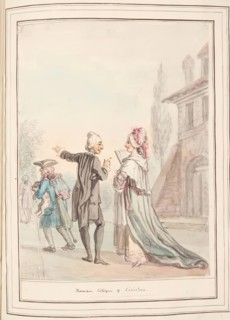 Roman Citizens, leaf from 'A Collection of Dresses by David Allan Mostly from Nature', 1776. Creator: David Allan.