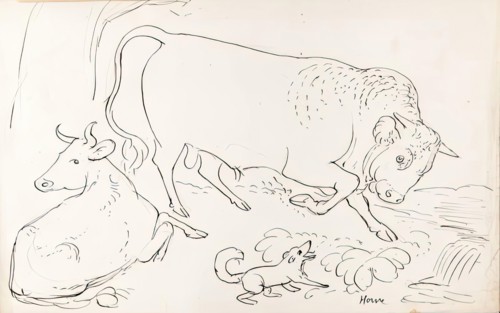 Two Cows And A Dog, 1825-1839. Creator: James Howe.