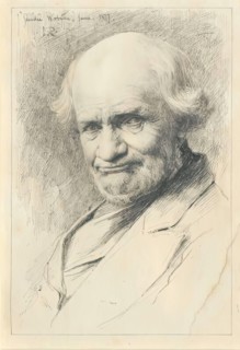 Geordie Webster-Illustration to "Johnny Gibb of Gushetneuk" by William Alexander, 1877. Creator: George Reid.