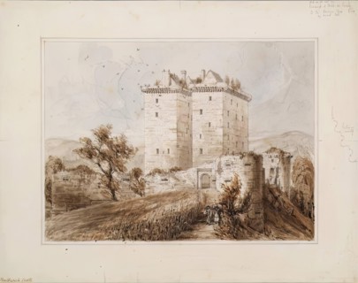 Borthwick Castle, 1848-1852. Creator: Robert William Billings.
