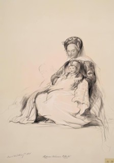 Hebrew Woman and Child, 1840. Creator: Joseph Nash.