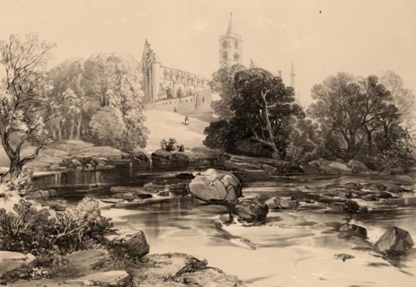 Scotland Delineated-Dunblane Cathedral, 1847. Creator: James Duffield Harding.