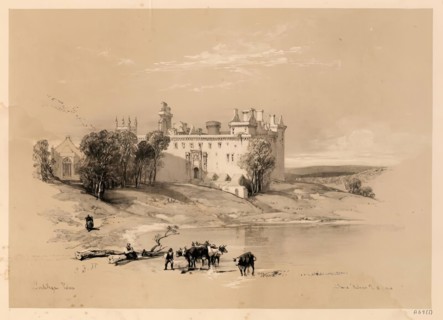 Scotland Delineated-Linlithgow Palace, 1847. Creator: James Duffield Harding.