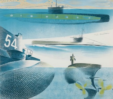 Different Aspects of Submarines, 1940 - 1941. Creator: Eric Ravilious.