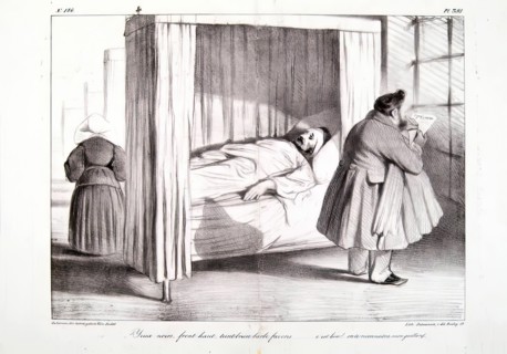 Yeux noirs, front haut, teint brun, barbe favoris...c'est bon!...on te reconnaitra..., 1834. Creator: Honore Daumier.