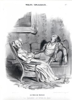 Moeurs Conjugales. Six Mois de Mariage, 1839. Creator: Honore Daumier.