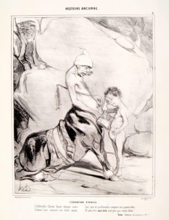 Histoire Ancienne. L' éducation d'Achile, c1843.  Creator: Honore Daumier.