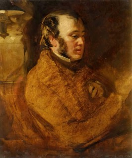 Head of John Phillip, RA, 1847. Creator: Charles Gow.