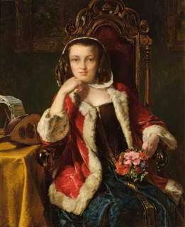 Portrait of a Girl. Creator: Alfred Elmore.