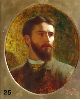 Sir Frank Bernard Dicksee, Self Portrait, 1883. Creator: Frank Dicksee.