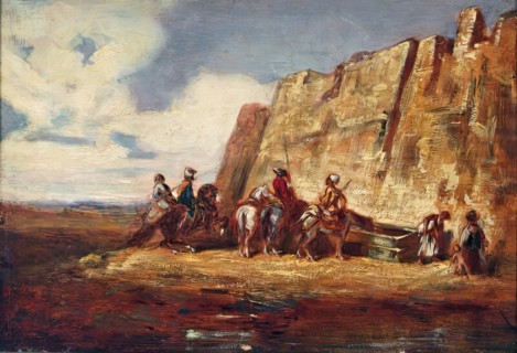 The Watering Place, 1850-1860. Creator: Alexandre Gabriel Descamps.