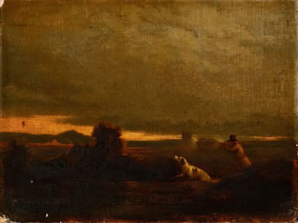 Snipe Shooting, c1850s. Creator: James William Giles.