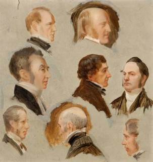 Heads of Aberdeen Personalities, 1850-1870. Creator: James William Giles.