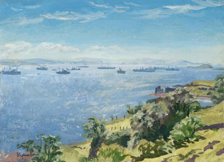 Convoy Anchorage, from Lismore, 1939-1945. Creator: Stephen Bone.