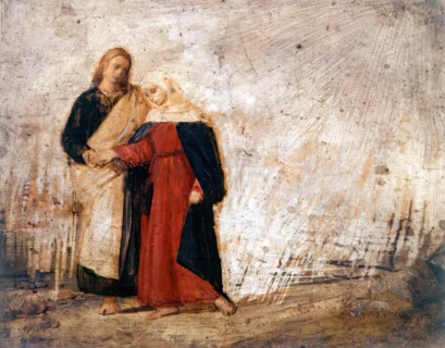 Sketch for 'St John Leading Home his Adopted Mother', c1844. Creator: William Dyce.