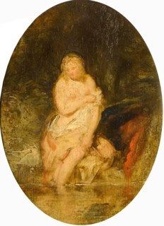 Nude Bather-after Rubens, c1840-1867. Creator: John Phillip.