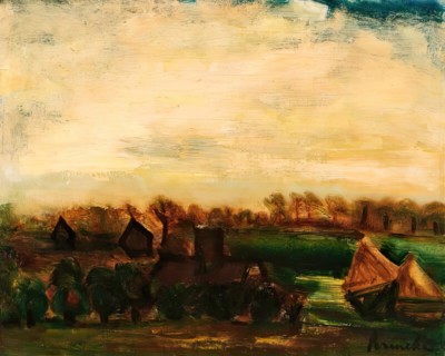 Landscape with Haystacks, c1930s. Creator: Constant Permeke.