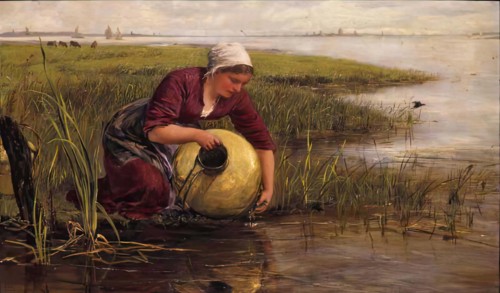The Milkmaid of Maas, 1877. Creator: James Clarke Hook.