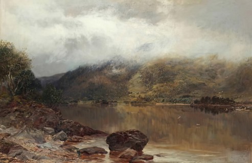 Morning - Mist Clearing off the Hills, 1876. Creator: James Docharty.