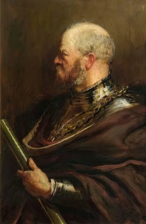 The Warrior - Self Portrait In 16th Century Armour, c1881. Creator: John Pettie.