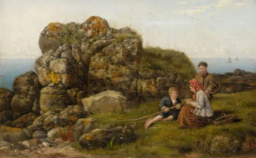 On the Coast near Bervie, 1862. Creator: George Reid.