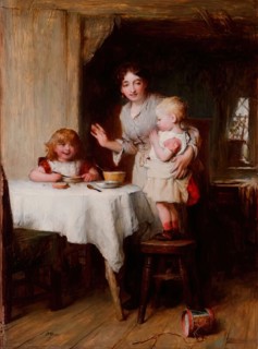 Saying Grace, 1875-1899. Creator: Alexander Hohenlohe Burr.