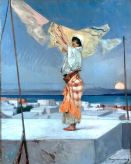Drying Clothes, c1880. Creator: Jean Joseph Benjamin Constant.
