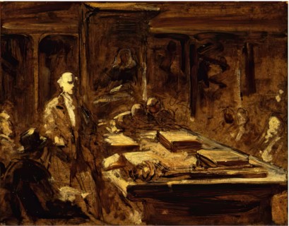 House of Commons-Study for 'At The House of Commons', 1860. Creator: John Phillip.
